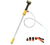 Pompe à eau submersible sans fil compatible avec Dewalt 18V/20V, débit 2736 l/h, pompe portable pour vider les citernes, les bassins, les bateaux (Jaune pour Dewalt)
