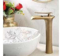 Pompe à eau - Tuyau d'arrosage doré avec brosse, équipé d'un raccord de tuyau et d'une sortie à coulisse, avec poignée à une main