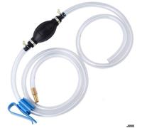 Pompe à essence 10 mm, pompe de transfert manuelle, avec tuyaux de siphon en PVC résistant de 2 m (14 mm) et 2 colliers de serrage