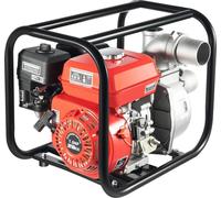 Pompe à essence - Moteur 4 temps 212 cm³, 7,5 ch - Raccord de 80 mm - Débit de 35 m³/h - Hauteur de refoulement de 30 m - Rouge et noir
