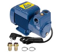 Pompe à fioul automatique - Fabrication européenne DeLuxe CKm 50 - Pompe à fût électrique pour eau, diesel, biodiesel, huile de hezzanine avec accessoires de raccordement
