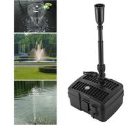 Pompe à fontaine avec filtre - Pompe pour bassin - Système de filtration pour l'eau de jardin - Fonction 4-en-1 - Débit de 1000 litres par heure - Noir
