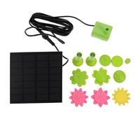 Pompe à Fontaine Solaire 1,4 W 7 V en Plastique pour Jardin | Design Pétale, Plusieurs D’eau, pour Bassins et D’oiseaux, Décoration Extérieure Naturelle