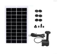 Pompe à fontaine solaire compacte 4 W 5 V, câble de 1,5 m et hauteur de levage de 50 cm, interface USB pour décoration extérieure