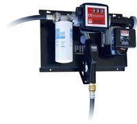 Pompe à gasoil 230V 72 l/min avec pistolet automatique/volucompteur/filtre absorption d'eau - station murale PIUSI - 08569