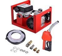 Pompe à gazole - Pompe à carburant diesel - Auto-amorçante - 80 litres/minute - Pistolet d'arrêt automatique - Tuyau - Fonte - Portable