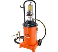 Pompe à graisse, 3 gallons (12 litres), pompe à graisse pneumatique avec tuyau haute pression de 13 pieds et pistolet à graisse, pompe à graisse pneumatique avec roues, pompe à graisse portable avec r