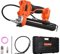 Pompe à graisse sans fil SucceBuy avec pression maximale de 55 MPa, lumière LED & tuyau de 90 cm, fonctionnement en 20 V et vitesse variable, idéale pour le graissage de véhicules et de machines
