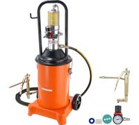 Pompe à graisse SucceBuy, 3 gallons (12 l). Pneumatique avec tuyau de 13 pieds de long et pompe à graisse. Pompe à seau pneumatique sur roues. Lubrification portable, rapport de pression 50:1 pour une