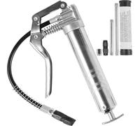 Pompe à graisse VEVOR, 3500 PSI, capacité de 4 OZ / 120 CC, pompe professionnelle à levier manuel, avec tuyau flexible de 11,65 pouces, 2 raccords plats noirs, 1 buse renforcée et 2 tubes métalliques 