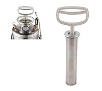Pompe à Main en Acier Inoxydable, Pompe à air de pulvérisateur 4 L 28,5 x 3,8 cm / 11,2 x 1,5 Pouces, Accessoires de pulvérisation avec Tige de gonflage, Outil de Jardin avec