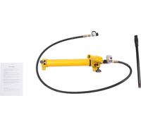Pompe à main hydraulique - Pompe manuelle - 700 bar - Avec manomètre - Filetage ZG3/8 - Tuyau de 1,9 m - Réservoir d'huile de 700 cc - Deux étages 13/2,3 cc