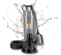 Pompe à matières fécales, pompe pour eaux usées, 1,5 kW, 500 L/h, hauteur de refoulement maximale 20m, particules jusqu'à 30 mm