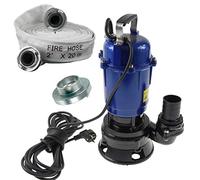 Pompe à matières fécales submersible pour eaux usées 0,55 kW 300 l/min avec tuyau C de 20 m sans flotteur
