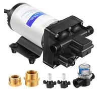 Pompe à membrane, 220 V, 5,5 gallons par minute, 70 PSI, pompe de surpression auto-amorçante pour cuisine, salle de bain, camping-car, bateau, jardin, tuyau d'arrosage