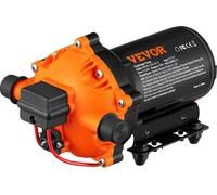Pompe à membrane à eau, 12 V CC, débit de 5,5 GPM, pression nominale de 70 PSI (réglable de 40 à 100 PSI), pompe de pulvérisation auto-amorçante 1/2" MNPT avec pressostat pour camping-cars, bateaux, p