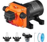 Pompe à membrane à eau - Pompe à eau sous pression - 12 V CC - Débit 13 L/min - Pression 3,8 bars, plage de réglage 2,76-5,5 bars - Auto-amorçante - Pressostat - Pour camping-car, caravane, bateau