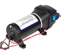 Pompe à membrane, débit de 17 litres par minute, auto-amorçage jusqu'à 2 mètres, 12V DC, conception à 3 chambres, matériau thermoplastique durable