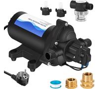 Pompe à membrane pour eau - Pompe électrique - 220 V - 15 litres/minute (4,0 gallons par minute) - 50 PSI - Haute pression - Auto-amorçante - Automatique