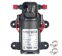 Pompe à membrane,VerRich Pompe de pulvérisateur à amorçage automatique de la pompe à eau CC 12 V 36W 3A à amorçage automatique 3,5 L/Min 0.77MPA 73 PSI