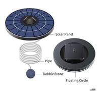 Pompe à Oxygène pour Aérateur d'Étang Solaire avec Tuyau d'air Et Pierre à Bulles à Eau Flottante Oxygénateur de Réservoir de