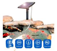 Pompe à oxygène solaire, 6 V, 2 W, tuyau de 2,5 m, 2 diffuseurs d'air, adaptée aux aquariums