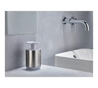 Joseph Joseph – Distributeur de savon Presto 70532 – 350 ml, hygiénique – Blanc/acier inoxydable