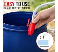 Pompe à siphon manuelle portable pour tuyau d'arrosage, outil de transfert d'eau pour l'irrigation des jardins et pelouses extérieurs Black-3