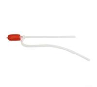 Pompe à siphon manuelle pour transfert de liquide - Tuyau d'eau et d'huile - Ventouse en plastique - Rouge et blanc - Pour décapage de carburant - Bateaux, machines, éviers de piscine