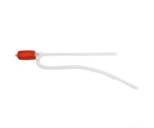 Pompe à siphon manuelle pour transfert de liquide - Tuyau d'eau et d'huile - Ventouse en plastique - Rouge et blanc - Pour décapage de carburant - Bateaux, machines, éviers de piscine