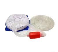 Pompe à siphon pour bâche de piscine, décapant d'eau non électrique avec tuyau de vidange de 4,9 m pour piscines hors sol, kit de drainage manuel avec bouchon et pompe manuelle