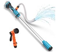 Pompe à tonneau de pluie sans fil compatible avec Makita 18 V, 3300 l/h | Filtre de 5,5 cm de diamètre pour eau/diesel, pompe à eau sans fil avec buse de pulvérisation de jardin pour piscine/jardin