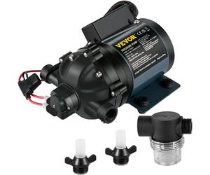 Pompe à vaisselle VEVOR 12 V DC max. 3 m Pompe à eau auto-amorçante, avec vanne EPDM Tamis universel pour eau salée & filetage intérieur