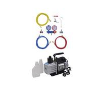 Pompe à vide 50 L min avec manomètre à 2 voies en kit d outils