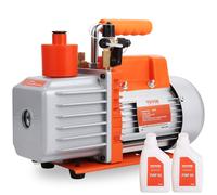 Pompe à vide à palettes à 2 étages VEVOR, 1/2 CV, 7 CFM, 120 V, avec entrées 1/4" SAE, 3/8" SAE & 1/2" ACME mâle, idéale pour les services HVAC, la réparation de réfrigérateurs & le dégazage de résine