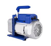 Pompe à vide à palettes avec kit de pompe à vide à une étape avec manomètre | Outil de refroidissement HVAC rotatif sans huile pour climatiseur (1,8 CFM 1-4HP Gauge)