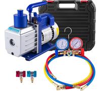 Pompe à vide - Pompe à vide pour réfrigérant - Débit d'aspiration 283 l/min - Puissance 249 W - Vide final 5 Pa - Pour systèmes de climatisation et de réfrigération