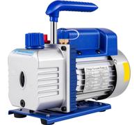 Pompe à vide rotative 9 Cfm 1HP - Outil pour les systèmes de climatisation avec manomètre de réfrigérant à 2 niveaux - Pompe multifonctions