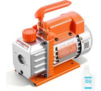 Pompe à vide VEVOR, 3,5 CFM 99 L/min, 1 étage, 180 W convient aux systèmes R134a, R22 et R410a, moteur 4 pôles, pour l'entretien des systèmes de climatisation automobile & le dégazage des résines, hui
