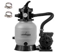 Pompe avec filtre à sable LEHMANN FP1 avec manomètre, kit, débit max. 8000 l/h, hauteur de refoulement max. 7,5 m
