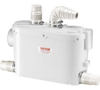 Pompe broyeuse, 500 W, débit de 6 600 l/h, hauteur de refoulement de 8 m, pompe de vidange broyeuse avec 3 entrées d'eau pour toilettes, sous-sol, cuisine, évier, douche, baignoire, machine à refoulem