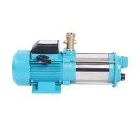 Pompe centrifuge de jardin 1300 W - En acier inoxydable - Avec manomètre - Interrupteur de pression - Disjoncteur de protection du moteur - Pompe centrifuge à 5 niveaux - Pression maximale : 9,8 bar -