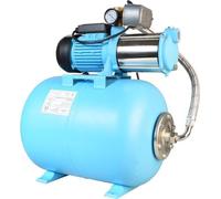 Pompe centrifuge Hydrofoor - Pompe à eau haute pression en acier inoxydable avec pression d'eau stable - Réservoir d'eau de 50 litres au design bleu - Groupes motopompes de 1 300 W