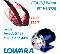 Pompe centrifuge monocellulaire acier AISI316 CEA370/3N 1,85kW 2,5Hp 400V Lowara