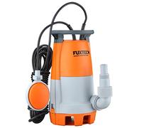 Pompe d’évacuation eaux submersible usées FUXTEC Pour bassin 350 Watt, max. 7500 l/h, hauteur de refoulement max. 7 m, épaisseur éléments jusqu'à 20 mm, interrupteur à flotteur réglable en continu