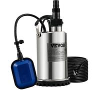Pompe d’évacuation immergée 550 W eaux chargées débit 158 L/min adaptateur cave piscine fosse septique relevage eaux usées