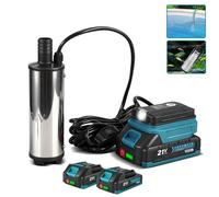 Pompe d'arrosage - YOFIDRA - 21V sans fil - Submersible - 60W - 2×1500mAh (eau et huiles)