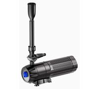 Pompe de bassin avec filtre et lampe UV, débit de 1000 litres/heure, puissance de 24 watts, 4 buses