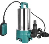 Pompe de bassin - Pompe submersible - Pompe pour fontaine - 1.100W - Pour eau propre et sale - Avec interrupteur à flotteur automatique - 16.500 L/h - Pour piscine, étang, jardin et cave inondée - Ver