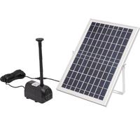 Pompe de bassin solaire, 10W 1000L/h pompe pour le jardin, 2,5m hauteur de refoulement maximale, 2m hauteur d'eau maximale